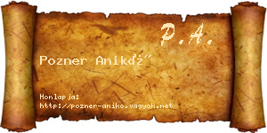Pozner Anikó névjegykártya